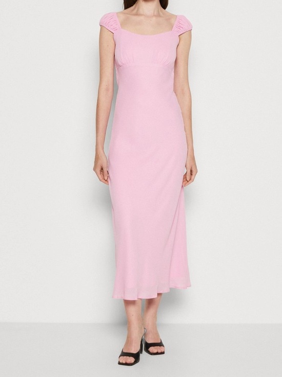 Abercrombie & Fitch Dresses & Skirts - Abercrombie & Fitch NWT Cap Sleeve Midi Dress Lined Sweetheart Neckline Pink